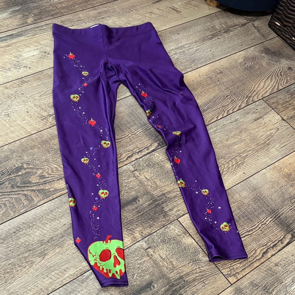Purple Leggings with Disney Evil Queen Design